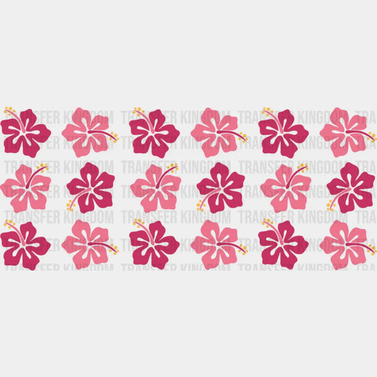 Pink Flowers - General Cup Wrap UV Sticker Permanent UV DTF Decal UVDTF