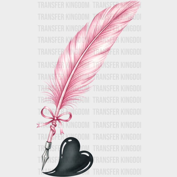 Pink Quill - Writing DTF Transfers