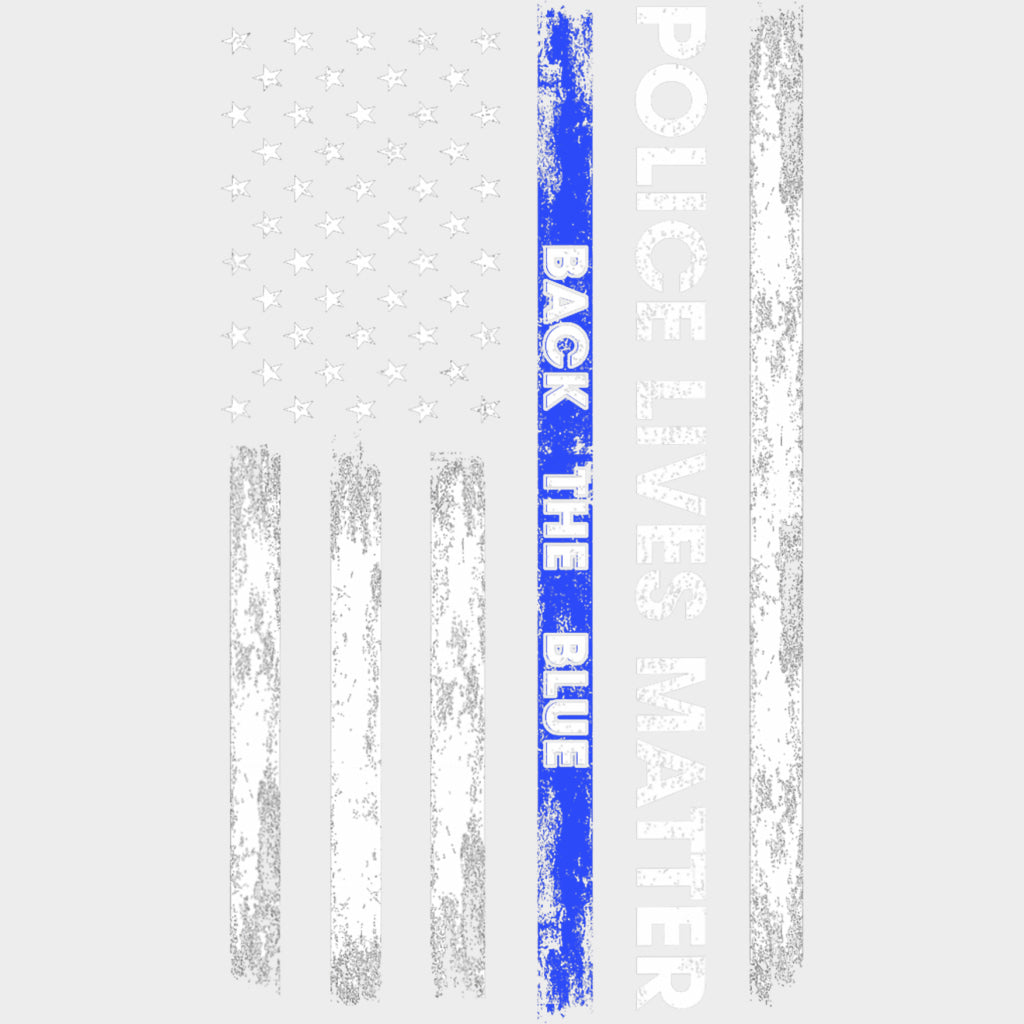 Police Lives Matter, Back The Blue, US Flag - Police DTF Transfers transfer-kingdom Light Color Design (See Imaging)