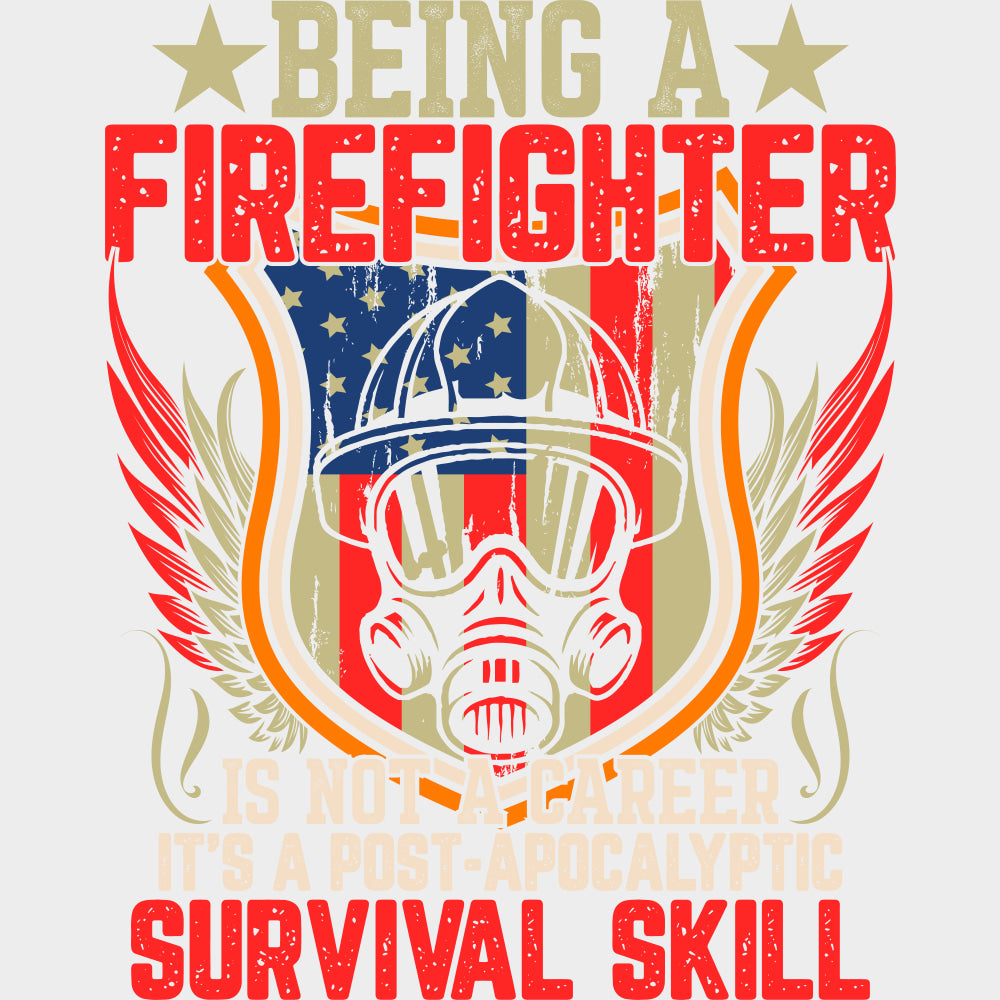 Post Apocalyptic Survival Skill - Fire Department DTF Transfers Adult Unisex - S & M (10’’) / Light Color Design (See