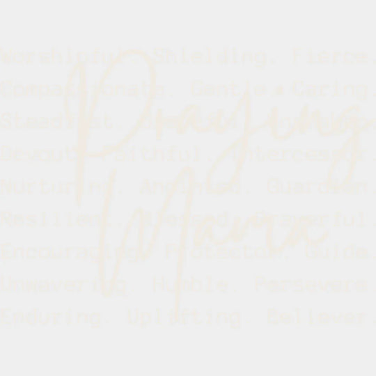 Praying Mama Cursive Text - Christianity DTF Transfer Adult Unisex - S & M (10’’) / Light Color Design (See Imaging)