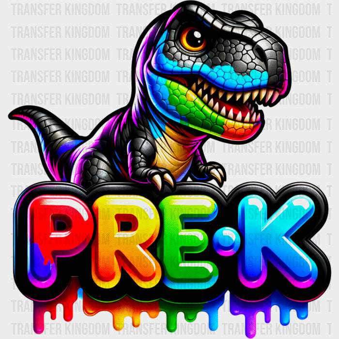 Pre-K Dinosaur Colorful - Pre-K DTF Transfers