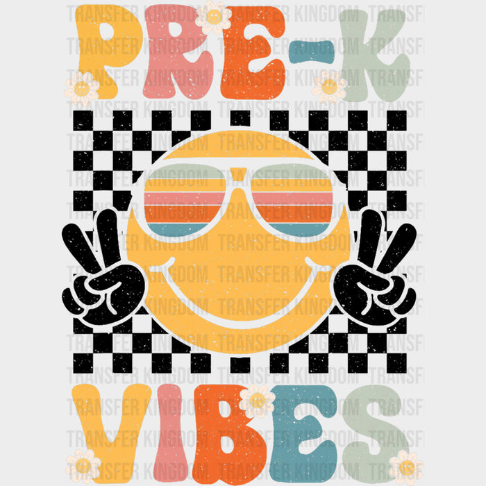 Pre-K Vibes Sunglasses Smiley - Pre-K DTF Transfers