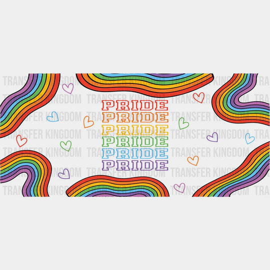 Pride Rainbow - Lgbtq Cup Wrap Uv Sticker Permanent Dtf Decal