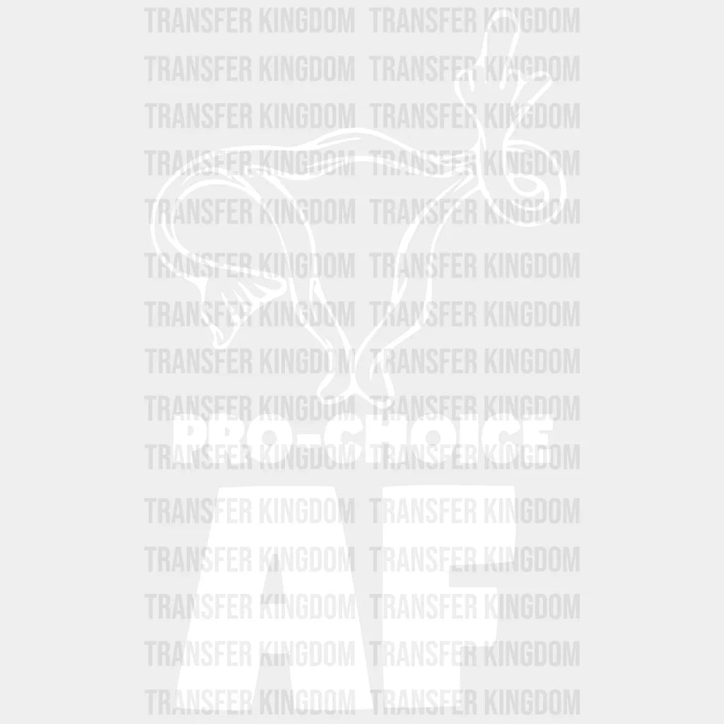 Pro-Choice Af Middle Finger Uterus Design - Dtf Heat Transfer Unisex S & M ( 10 ) / Light Color See