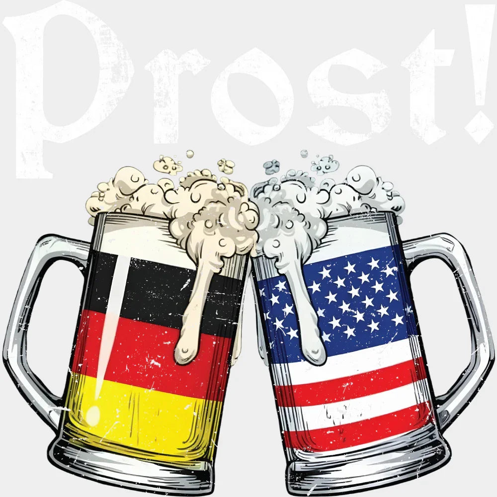 Prost Beer - Oktoberfest DTF Transfer Adult Unisex - S & M (10’’) / Light Color Design (See Imaging)