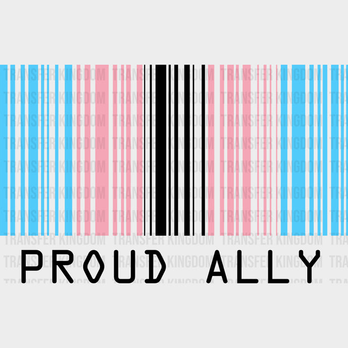 Proud Ally, Barcode - Transgender DTF Transfers