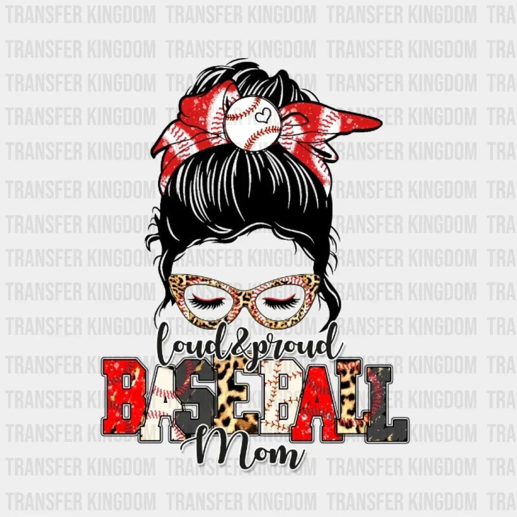 Proud Baseball Mom Leopard Dtf Transfer