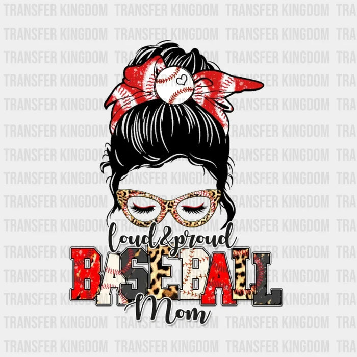 Proud Baseball Mom Leopard DTF Transfer