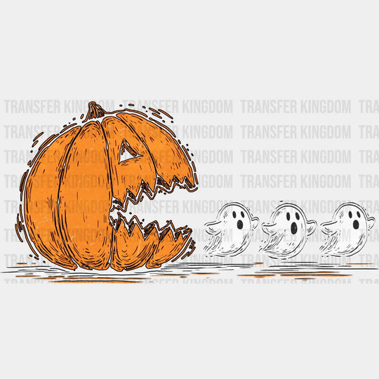 Pumpkin Eating Ghosts Halloween DTF Transfer