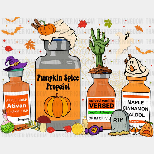 Pumpkin Spice Propofol Drugs Halloween DTF Transfer