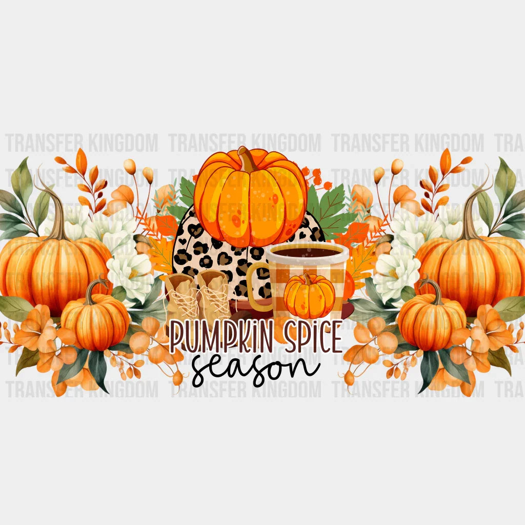 Pumpkin Spice Season - Fall Cup Wrap Uv Sticker Permanent Dtf Decal