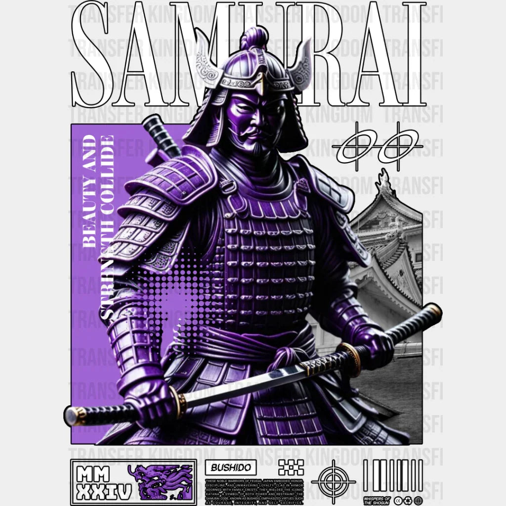 Purple Samurai - Anime Dtf Heat Transfer