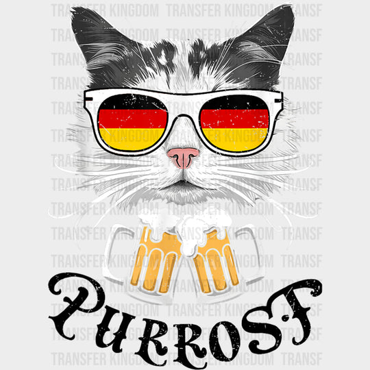 Purrost Cat - Oktoberfest DTF Transfers Adult Unisex - S & M (10’’) / Dark Color Design (See Imaging)
