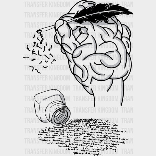Quill & Ink B&W - Writing DTF Transfers transfer-kingdom Dark Color Design (See Imaging)