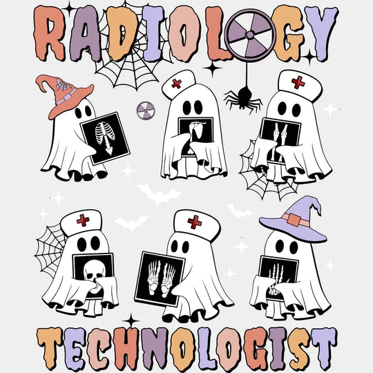 Radiology Technologist Halloween DTF Transfer Adult Unisex S & M (10’’) / Light Color Design (See Imaging)
