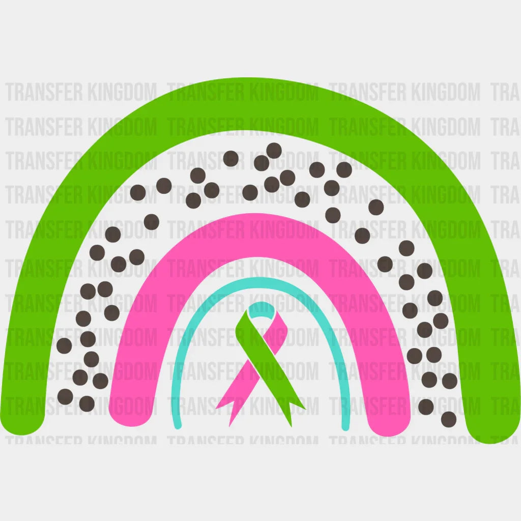 Rainbow Ribbon Design - Metastatic Breast Cancer Dtf Transfer Unisex S & M (10’’) / Dark Color