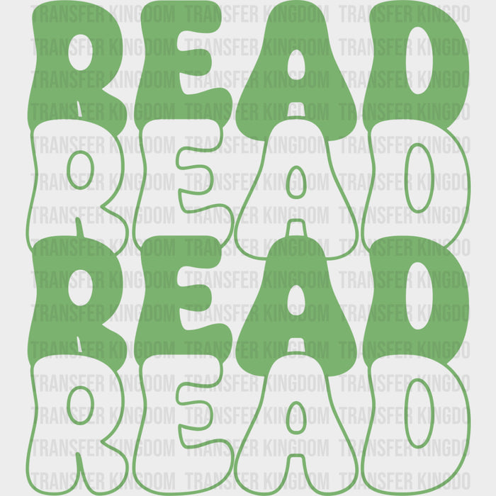 Read, Retro Green - Librarian DTF Transfers