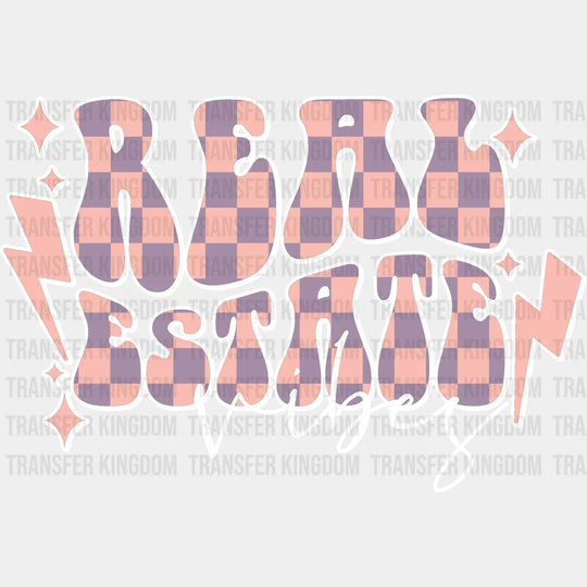 Real Estate Vibes - Realtor Iron On Dtf Transfer Unisex S & M (10’’) / Light Color Design See