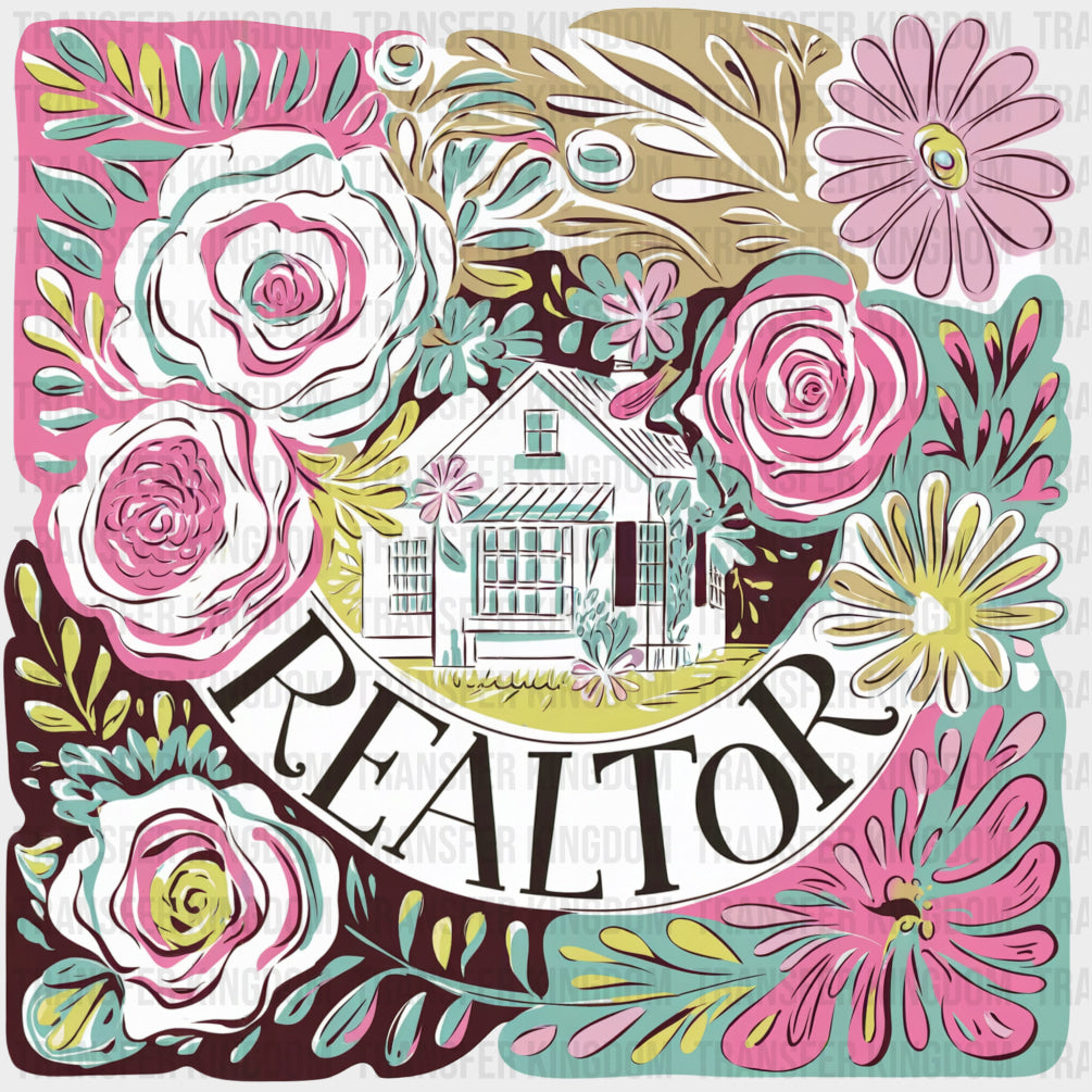 Realtor Flowers Colorful - Realtor DTF Transfers