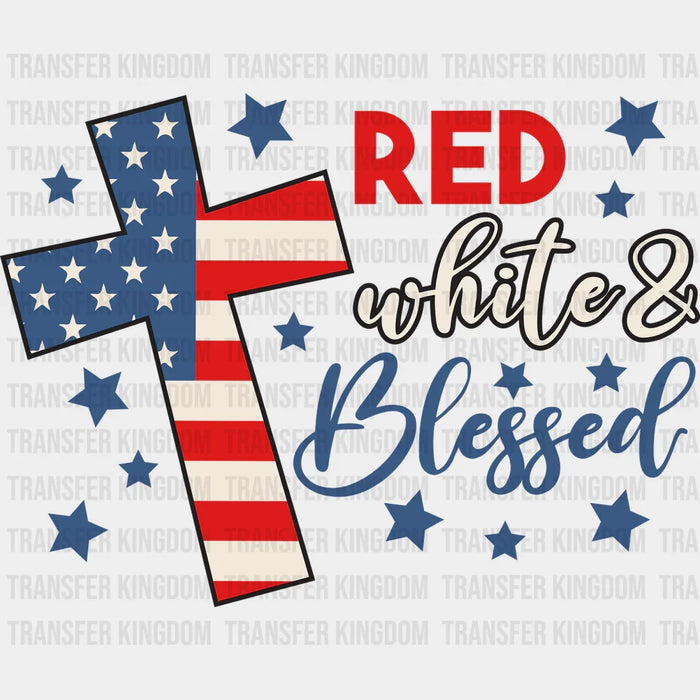 Red White & Blessed- Memorial Day DTF Transfer