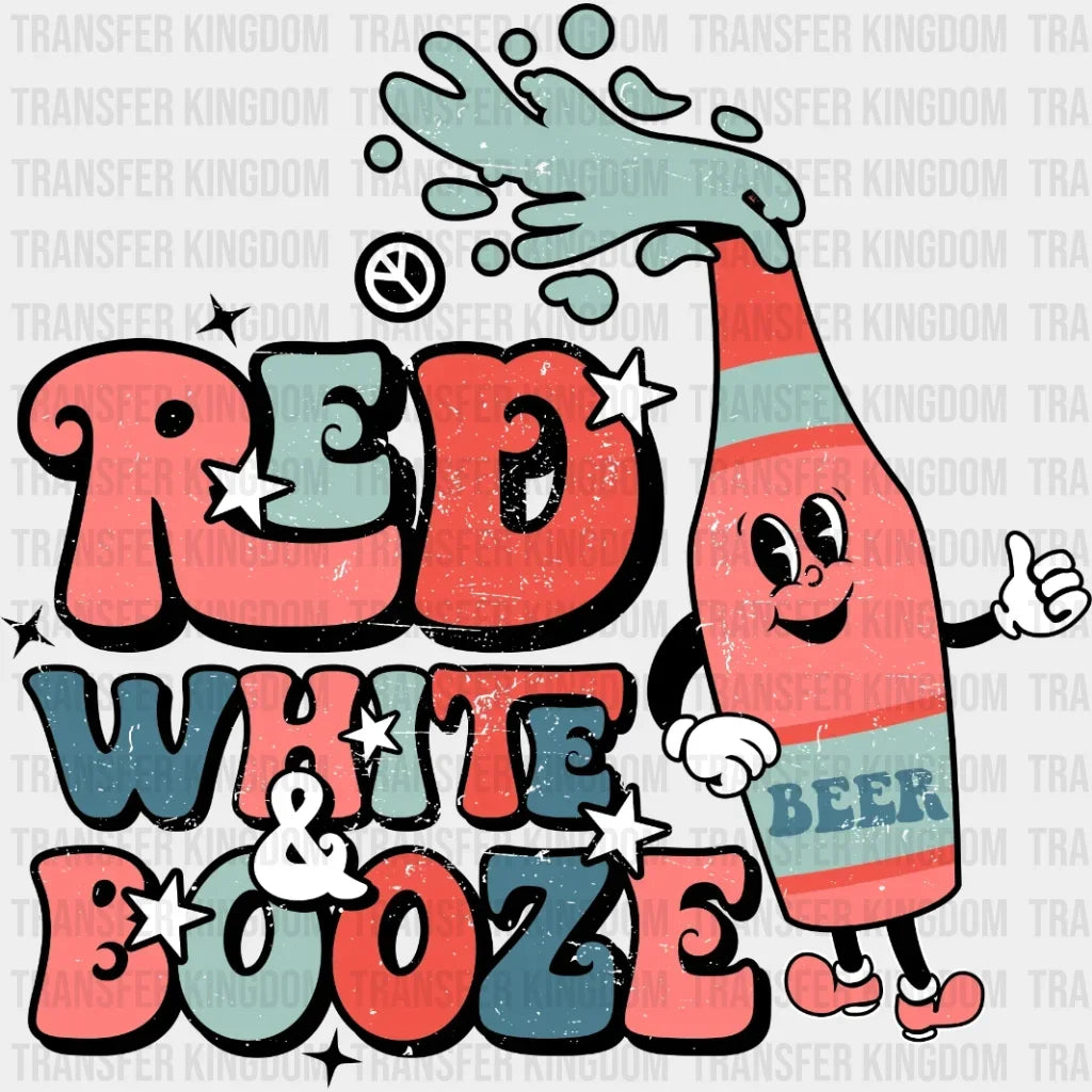 Red White & Booze Beer Dtf Transfer