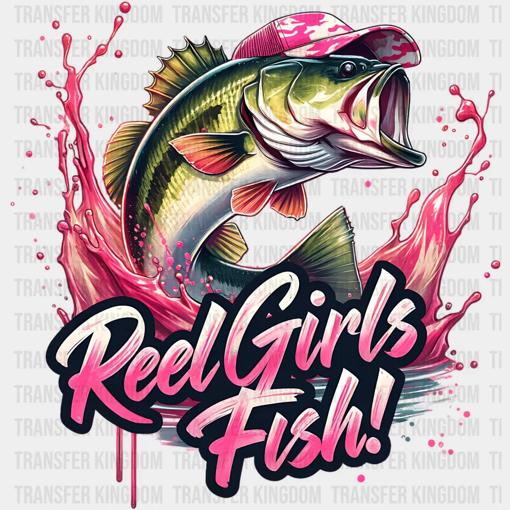 Reel Girls Fish Design - Fishing Dtf Transfers