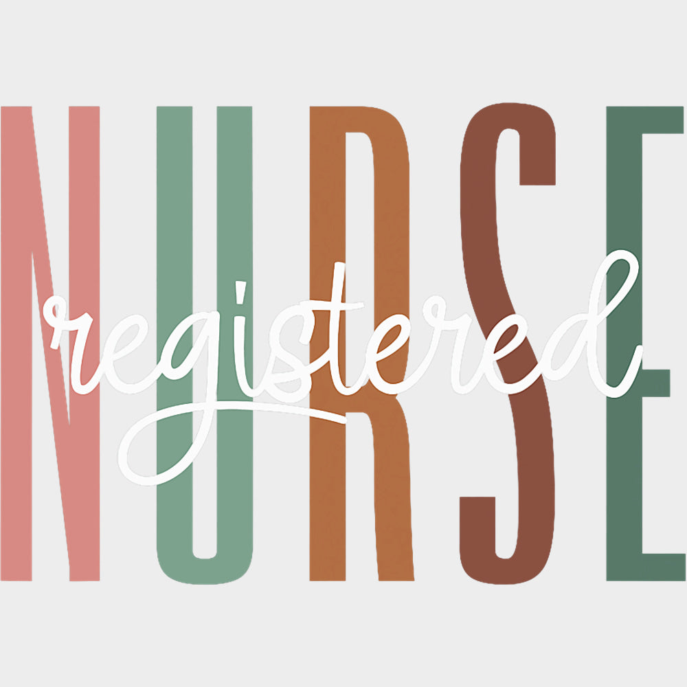 Registered Nurse Design - Registered Nurse DTF Transfers Adult Unisex - S & M (10’’) / Light Color Design (See Imaging)