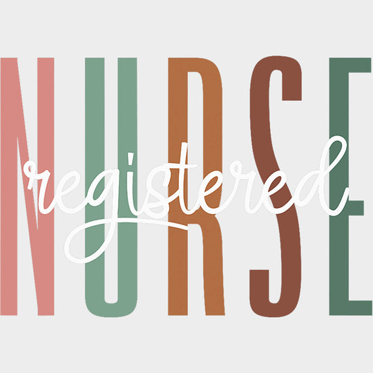 Registered Nurse Design - Registered Nurse DTF Transfers Adult Unisex - S & M (10’’) / Light Color Design (See Imaging)