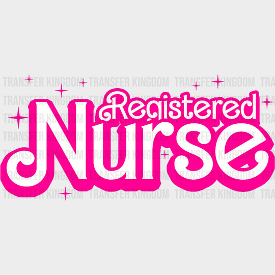 Registered Nurse Pink & White - Registered Nurse DTF Transfers