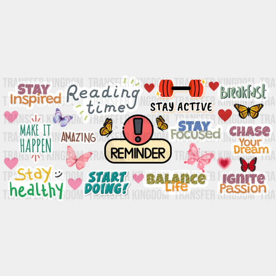 Reminder - Mental Health Cup Wrap UV Sticker Permanent UV DTF Decal UVDTF