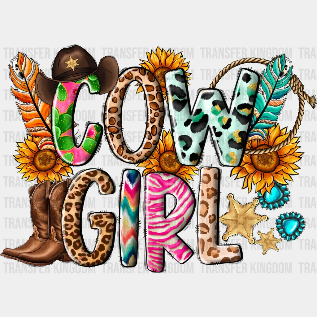 Retro Cowgirl Design - Dtf Transfers
