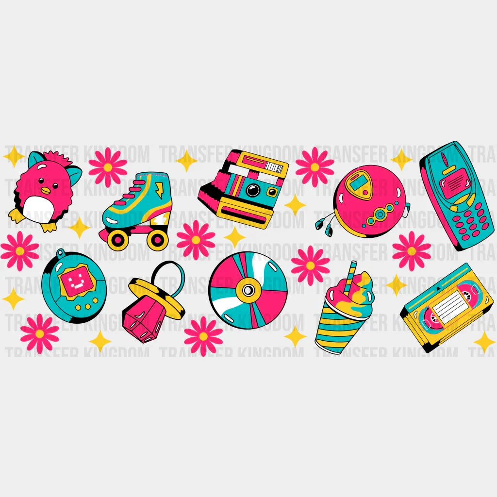 Retro Uv Dtf Transfer Cup Wrap Sticker