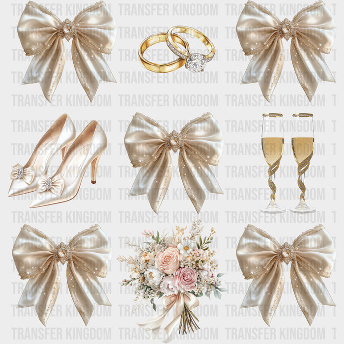 Ribbons, Shoes, Rings - Bachelorette DTF Transfers