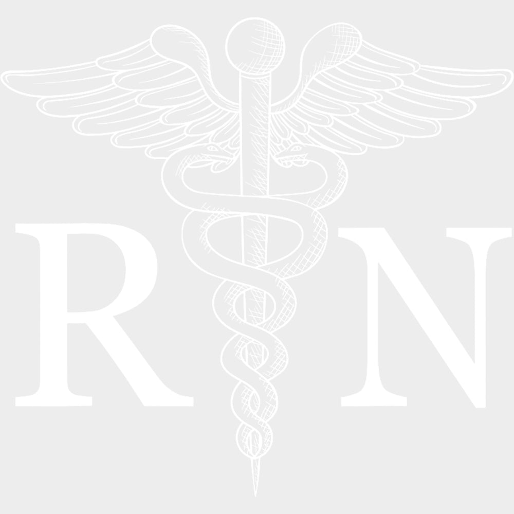 RN Caduceus Multi Color Design - Registered Nurse DTF Transfers Adult Unisex - S & M (10’’) / Light Color Design (See
