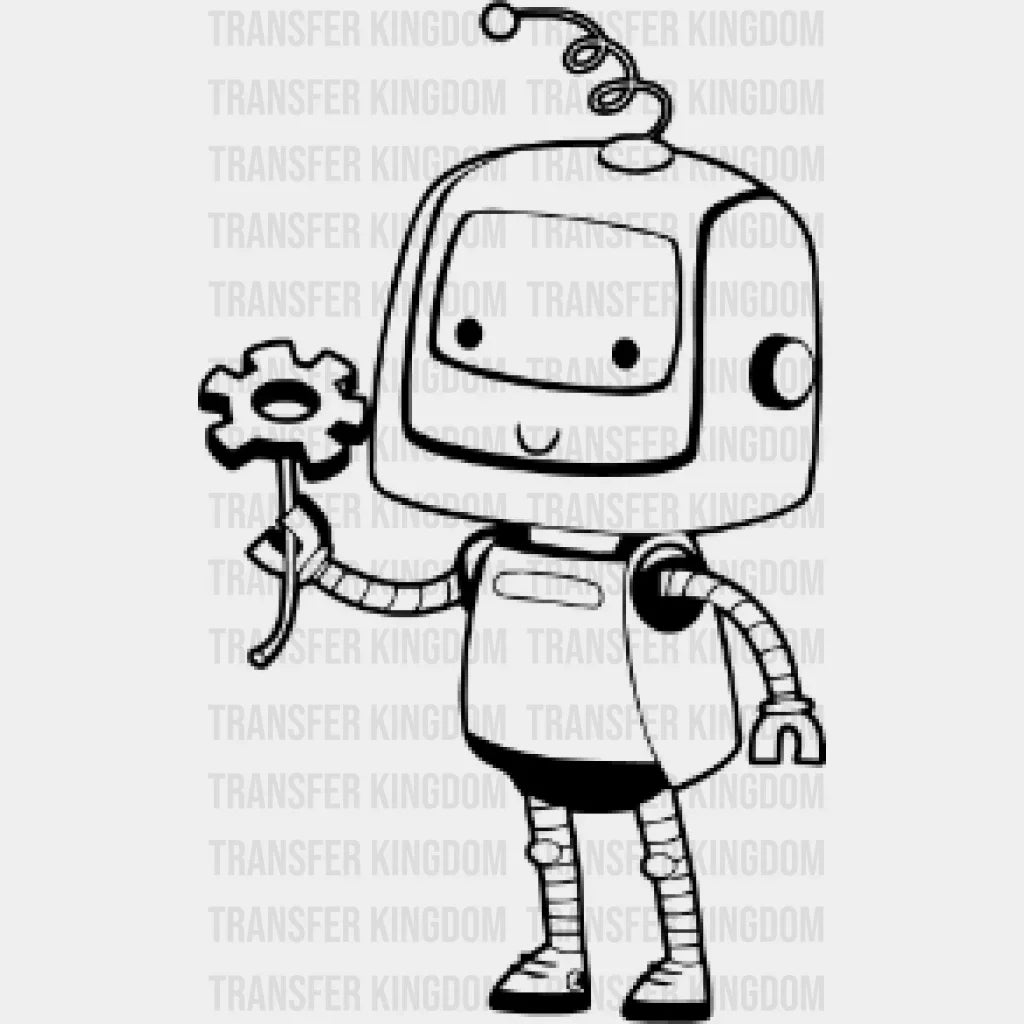 Robots In Love - Male Robot Matching Design Dtf Heat Transfer
