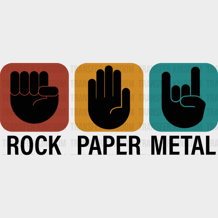 Rock Paper Metal - Music DTF Transfers