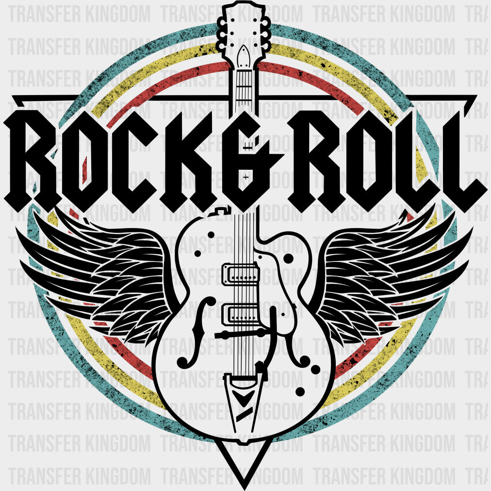 Rock & Roll - Music DTF Transfers transfer-kingdom Dark Color Design (See Imaging)