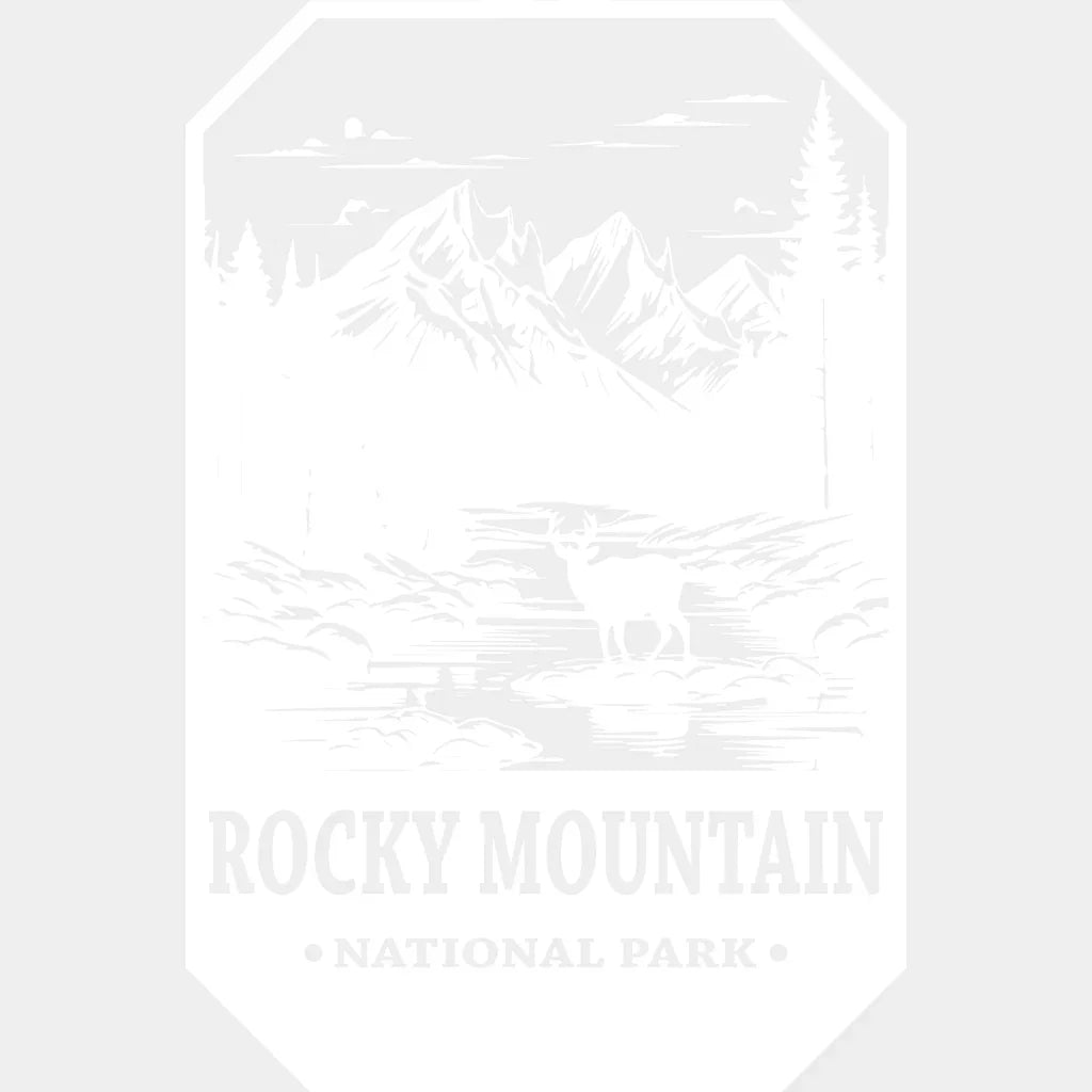 Rocky Mountain National Park Design - Parks Dtf Transfers Unisex S & M (10’) / Light Color See