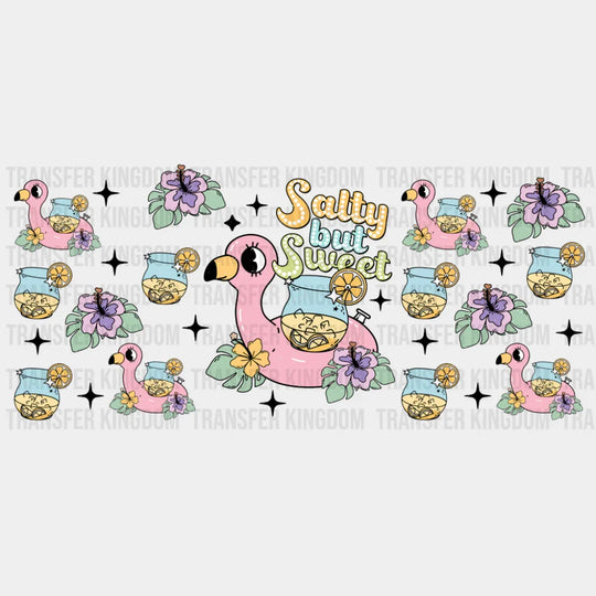 Salty But Sweet Lemonade - Summer Cup Wrap UV Sticker Permanent UV DTF Decal UVDTF