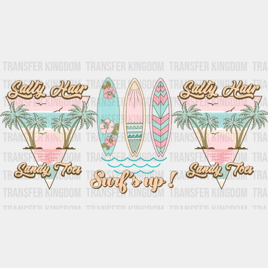 Salty Hair Sandy Toes - Summer Cup Wrap UV Sticker Permanent UV DTF Decal UVDTF