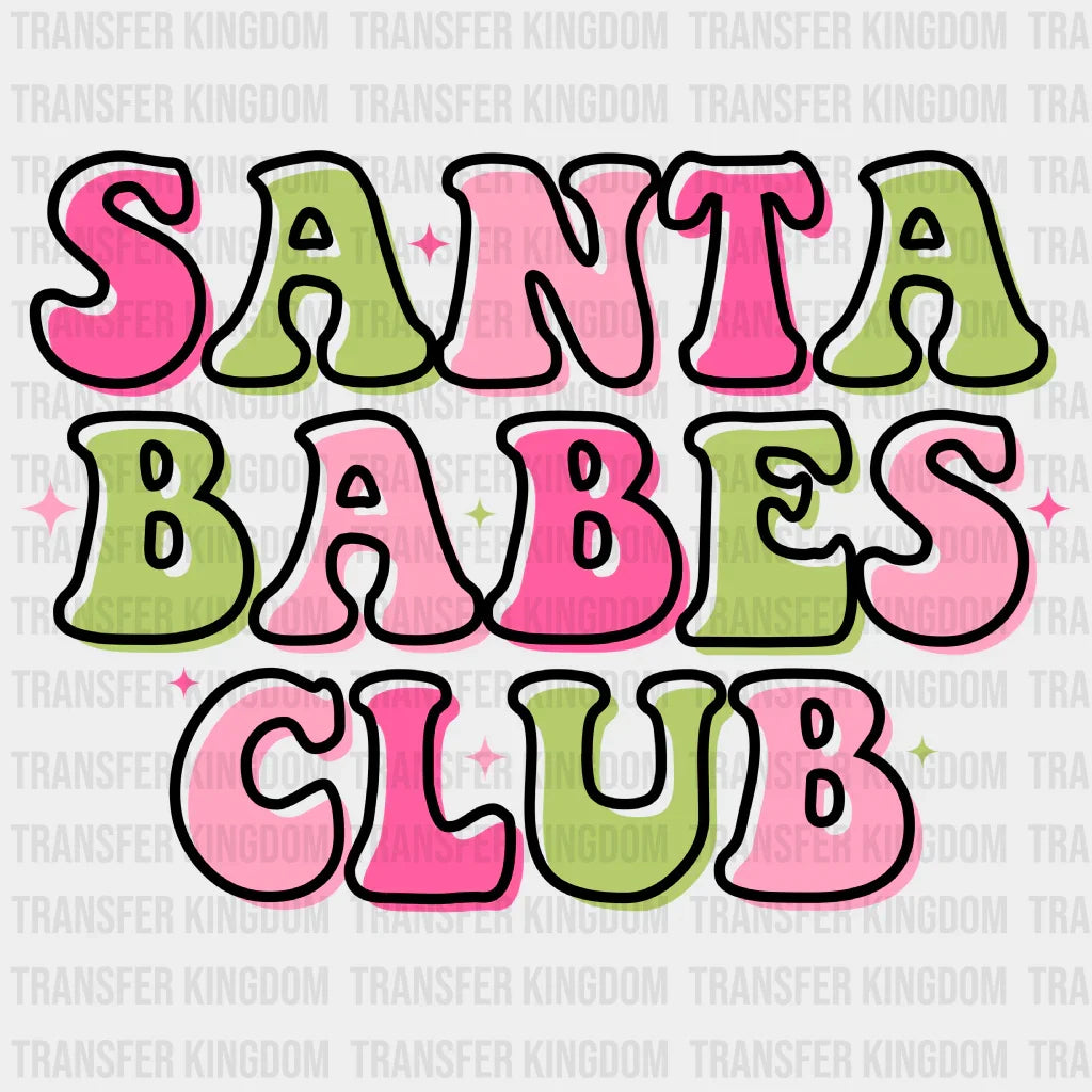 Santa Babes Club Christmas Design - Dtf Heat Transfer
