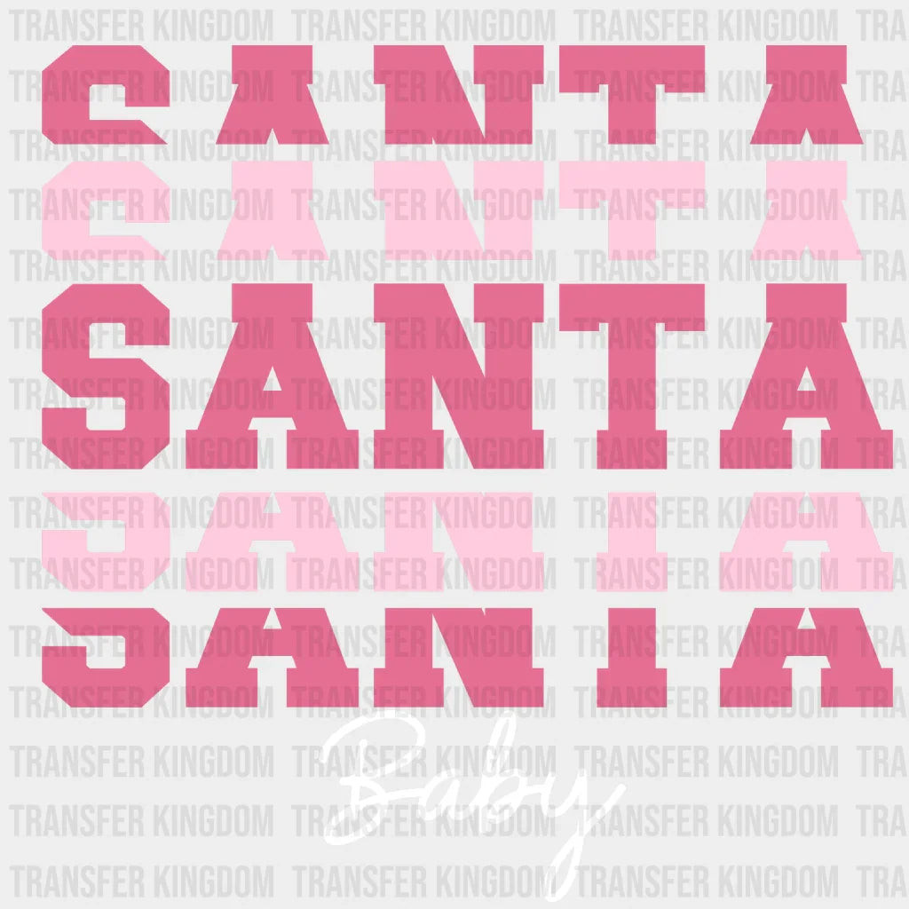 Santa & Baby Christmas Design - Dtf Heat Transfer Unisex S M ( 10 ) / Light Color (See Imaging)