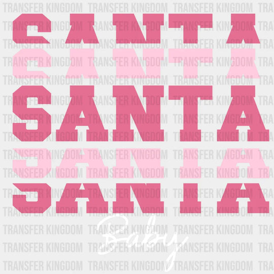 Santa & Baby Christmas Design - Dtf Heat Transfer Unisex S M ( 10 ) / Light Color (See Imaging)