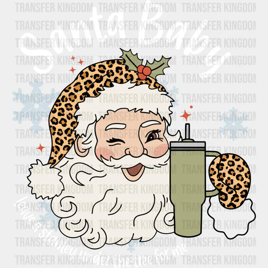 Santa Baby Leave A Stanley Christmas Design - Dtf Heat Transfer Unisex S & M ( 10 ) / Light Color