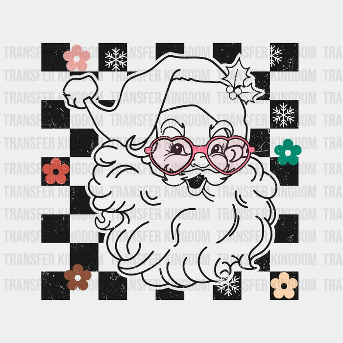 SANTA CHECKERED Christmas Design - DTF heat transfer