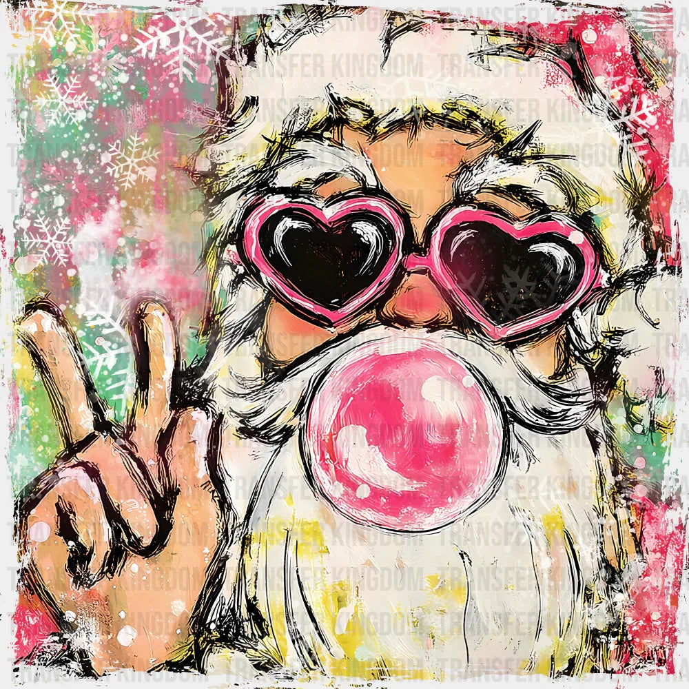 Santa Chewing Gum - Christmas DTF Transfer