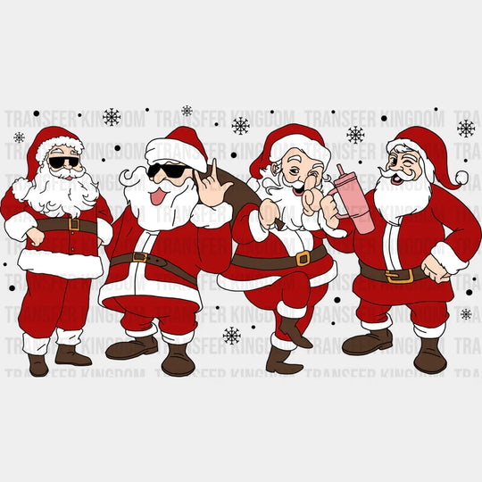 Santa Cool Design - Christmas Dtf Transfer Unisex S & M (10’’) / Dark Color See Imaging