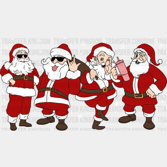 Santa Cool Design - Christmas Dtf Transfer Unisex S & M (10’’) / Light Color See Imaging