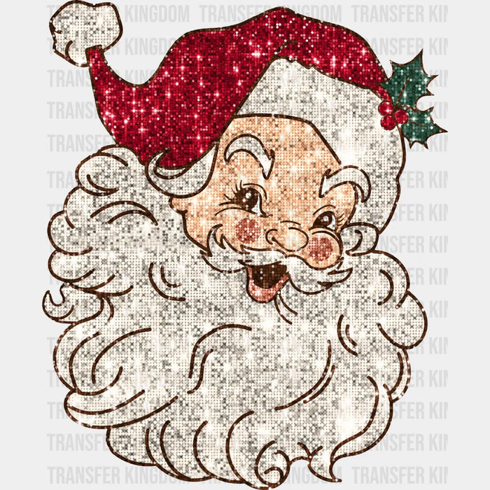 SANTA GLITTER Christmas Design - DTF heat transfer
